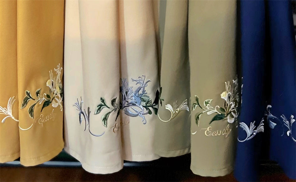 EESSILY - The Spring of Champs Elysees - Elegant Lolita Floral Embroidered OP