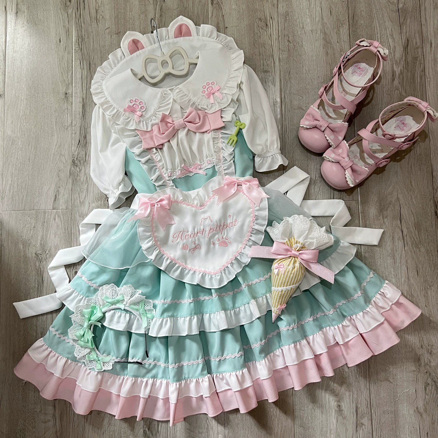 Sugar Girl - Cat Ear Tale - Sweet Lolita Jumper Dress Suspender Dress