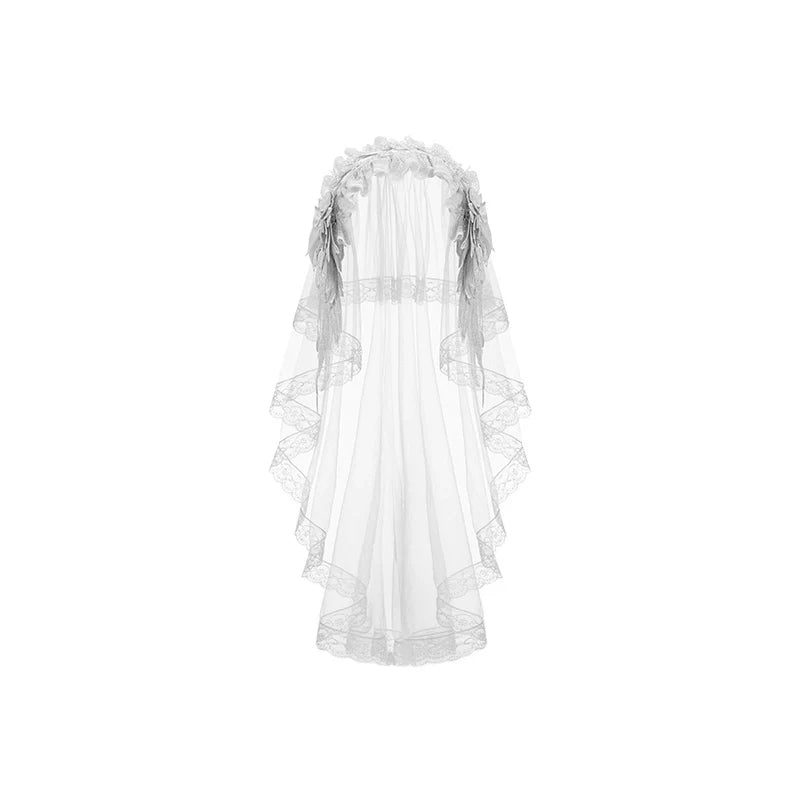 With PUJI - Letter and Poetry ﾂｷ Humanoid Robot - Silver Gothic Lolita Mermaid Skirt Set