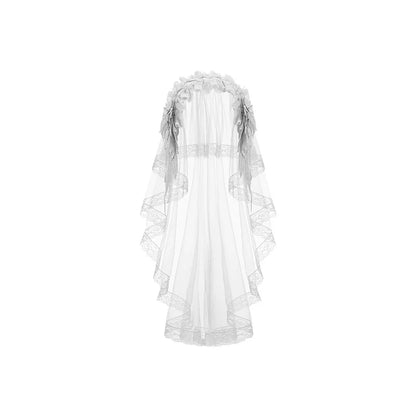 With PUJI - Letter and Poetry ﾂｷ Humanoid Robot - Silver Gothic Lolita Mermaid Skirt Set