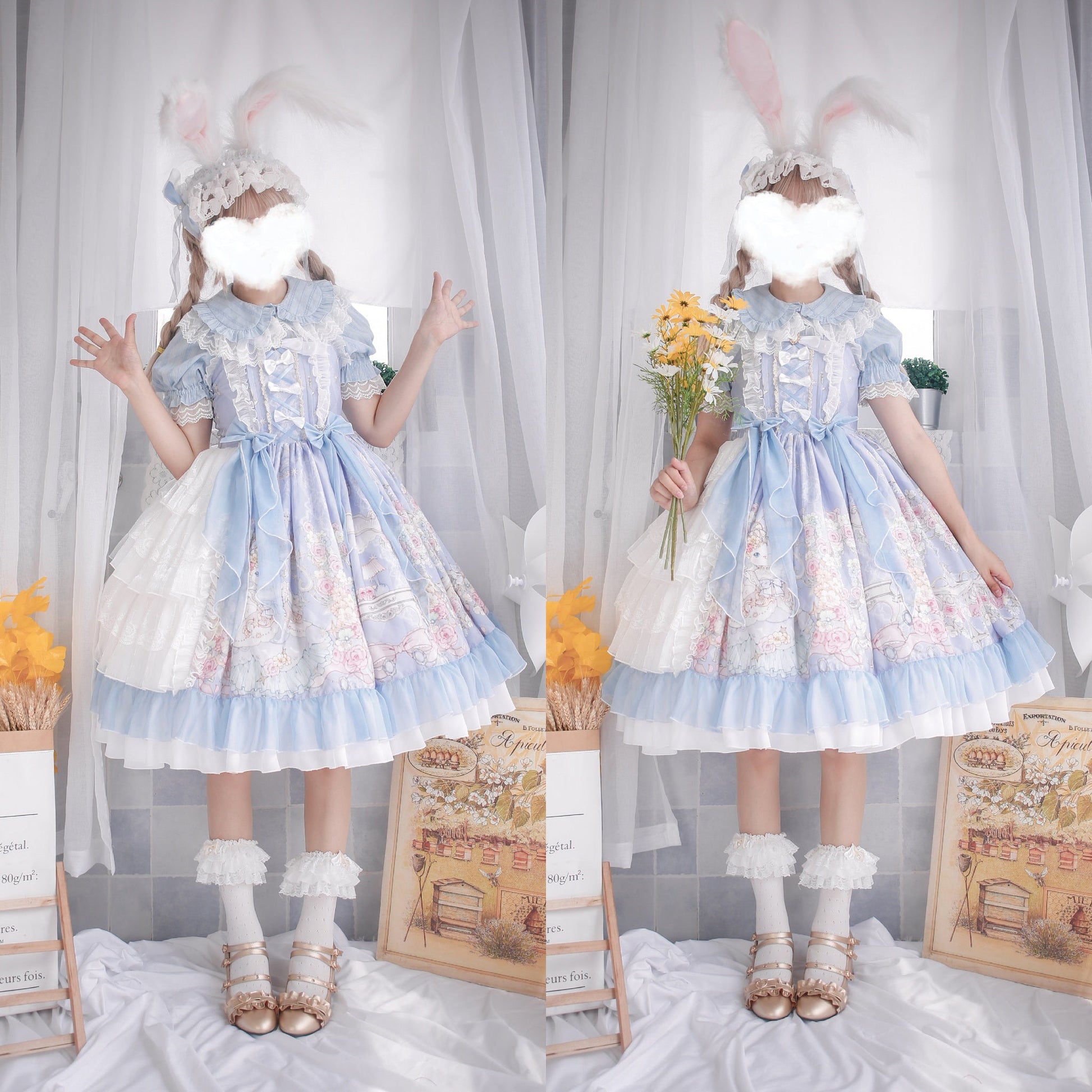 MIST - Sweet Lolita Golilla Short Sleeve Shirt