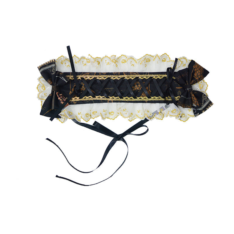 ZhiJinYuan - Sweet Lolita Lace Bow Hairband Multicolors