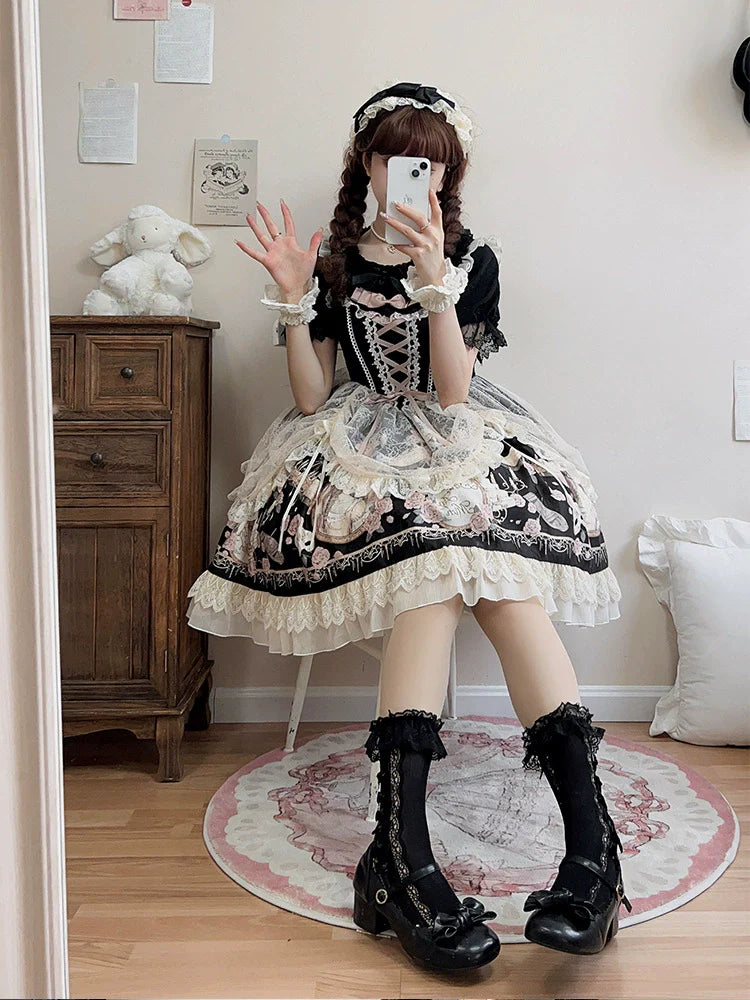 Sweet Date - Wedding Lolita Dress Bridal Elegant Retro JSK Daily Lolita Shirt