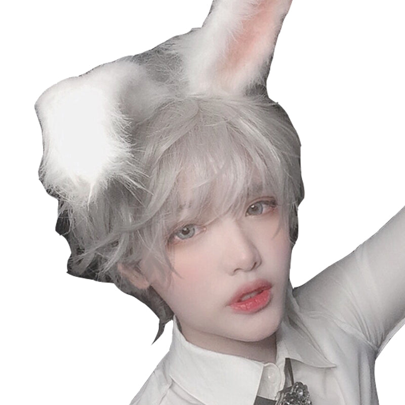PippiPalace - Mr. Rabbit - Gray Slightly Short Curly Wig