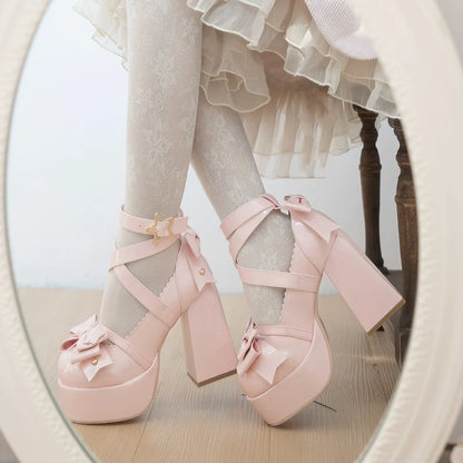 Beauty Bunny - Star Prayer - Kawaii Lolita Shoes Round Toe Summer Heels