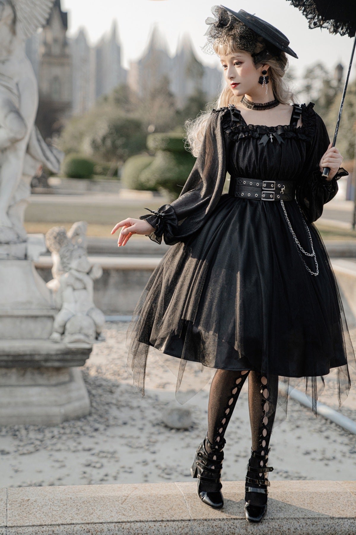 Cornfield Lolita - The Girl Assassin - Halloween Gothic Lolita Irregularly Hemline Dress