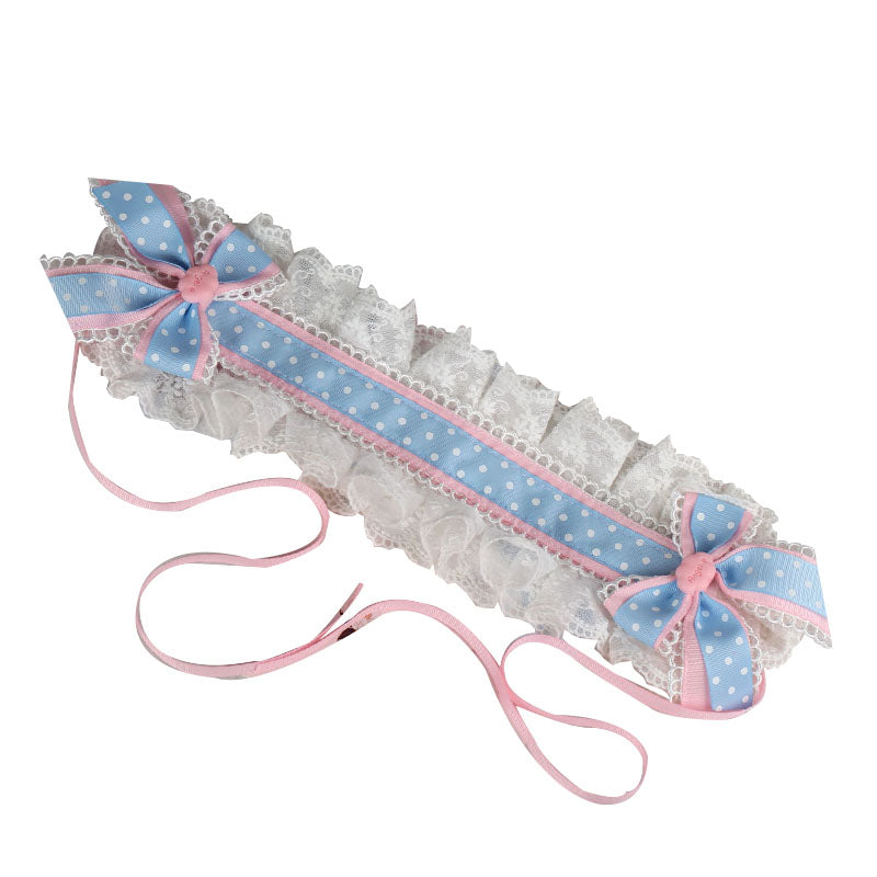 Manmeng - Pink and Blue Sweet Lolita Bow Headwear