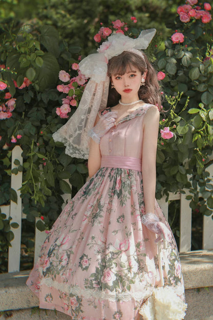 Miss Point - French Rose - Elegant Lolita JSK Dress