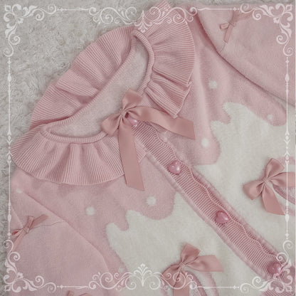 MIST - Beating Heart - Sweet Lolita Thick Sweater Coat Puff Sleeve