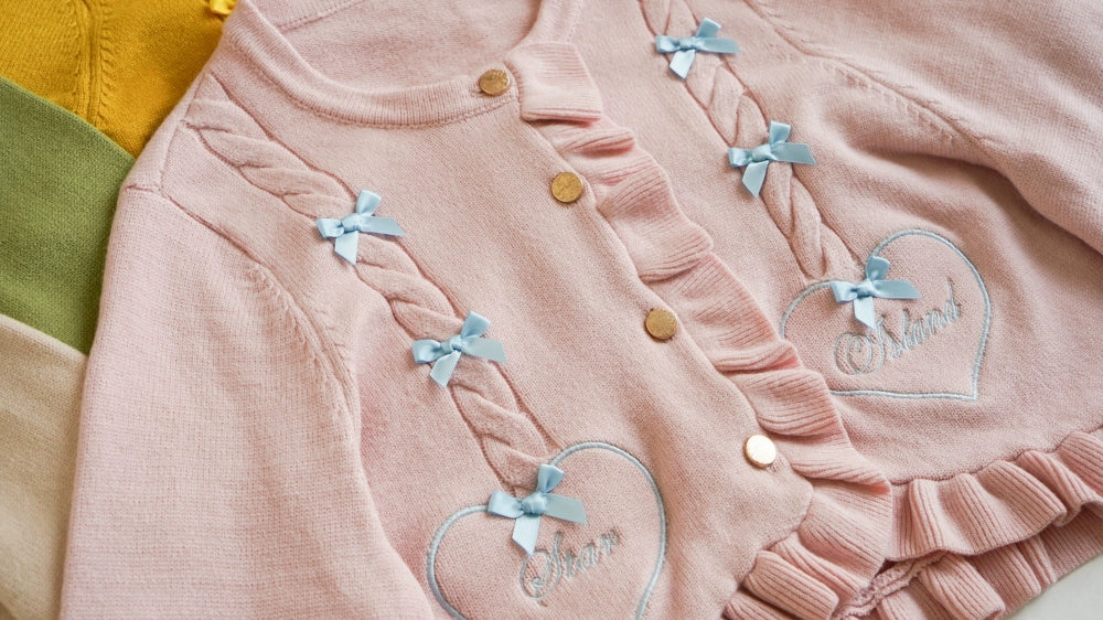 Dark Star Island - Sugar Frost - Sweet Lolita Cardigan Knit Embroidered Sweater