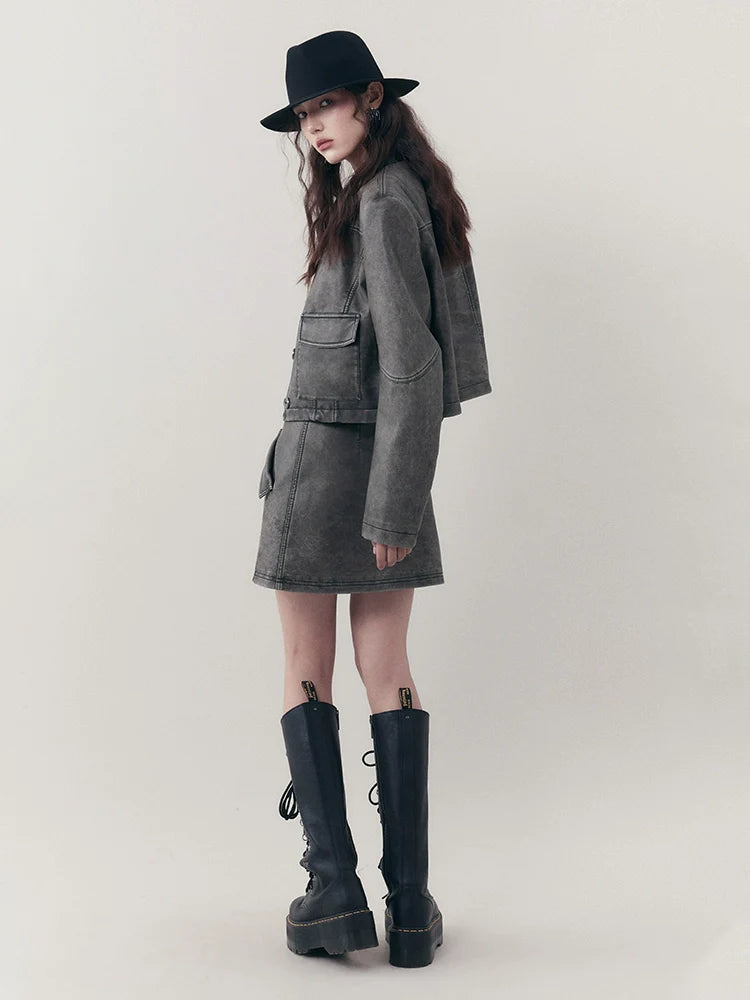 Retro jacket and A-line skirt【s0000007252】