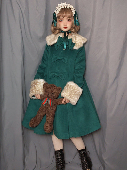 Unideer - Casual Lolita Winter Wool Down Coat Multicolors