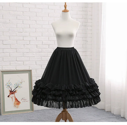 Manyiluo - Elegant Lolita A-type Carmen Adjustable Hoop Petticoat