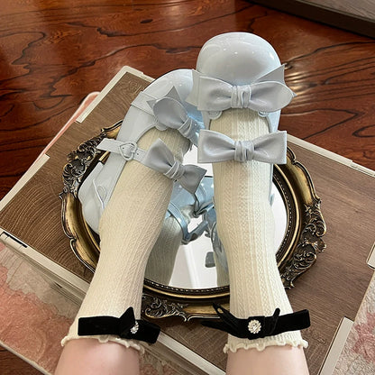 Beauty Bunny - Kawaii Lolita Shoes Low Heels Round Toe PU Shoes