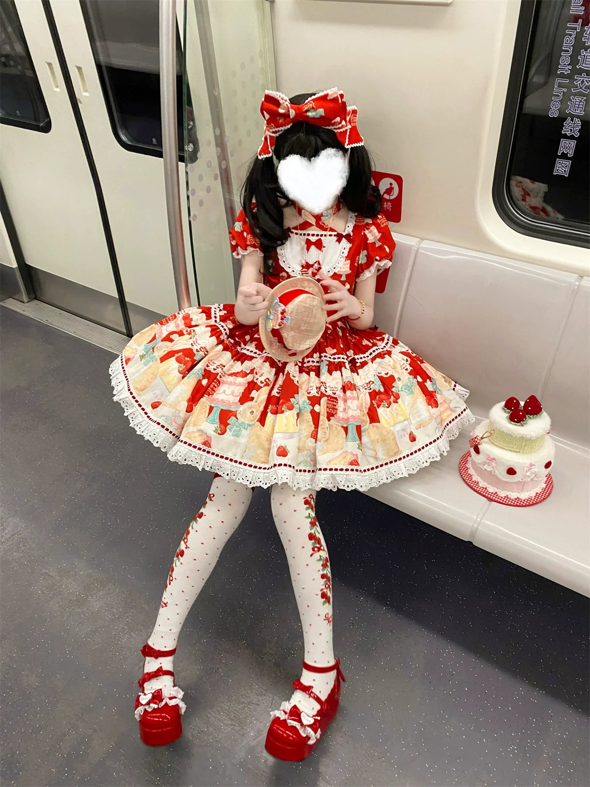 Dark Star Island - Honey Bunny Cake - Sweet Lolita JSK/OP/Strap SK/Shirt