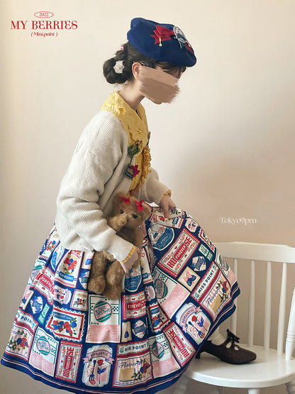 Miss Point - Strawberry Rose - Vintage American High Waist Lolita SK