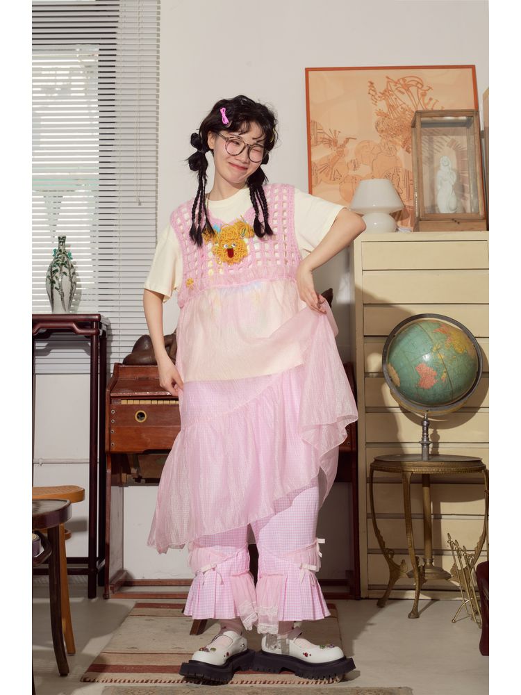 Hand-knitting skirt vest【s0000001565】