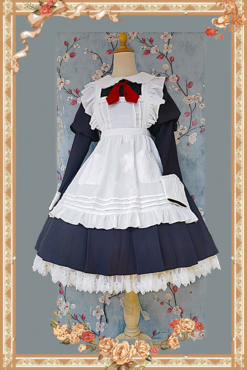Infanta - Suliko - Maid Lolita OP Set with Soldier Style Waist Pack and Apron