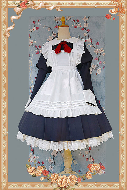 Infanta - Suliko - Maid Lolita OP Set with Soldier Style Waist Pack and Apron