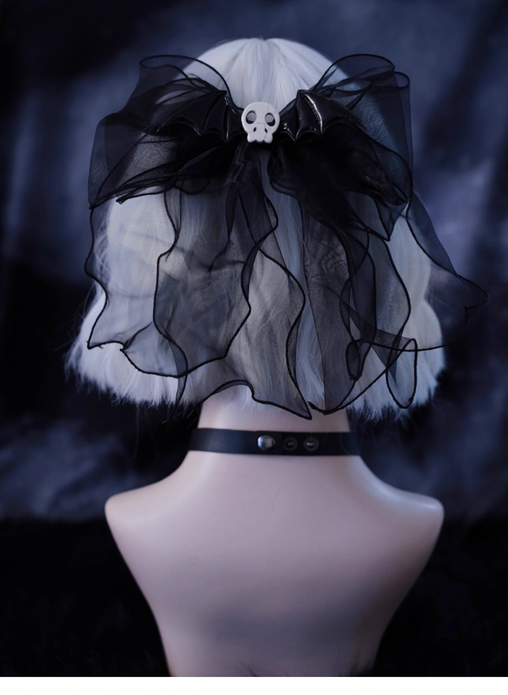 Strange Sugar - Gothic Hair Accessories Set Skulls Sharks Lolita Clips Headbands