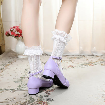 Sosic - Shell Dew - Sweet Lolita Bow Round Toe Shoes