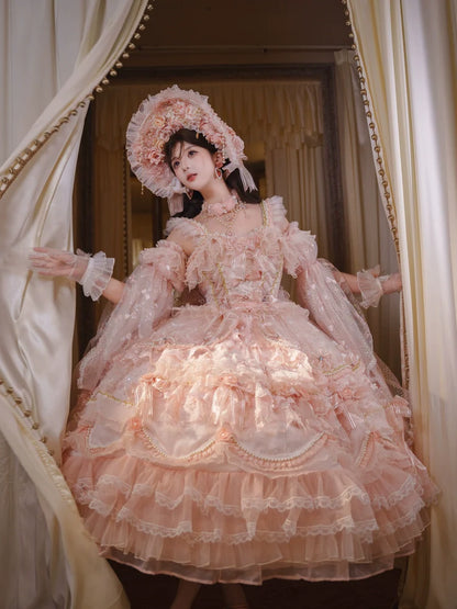 Cat Fairy - Runaway Princess - Pink Wedding Lolita Dress, Plus Size Friendly