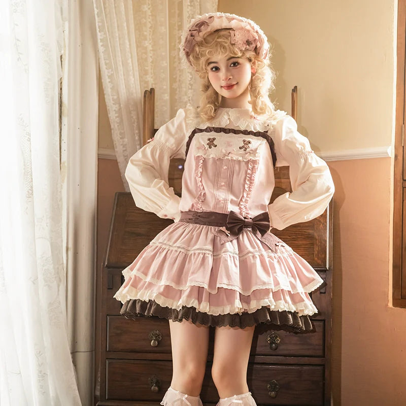 Mademoiselle Pearl - Lovely Lolita Dress OP Cloak Blouse SK Set