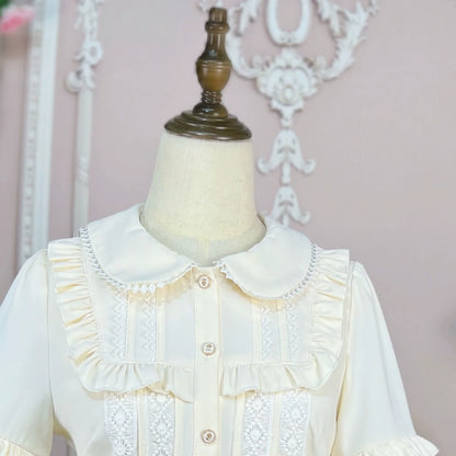 DMFS Lolita - Vintage Lolita Mutton Leg Sleeve Blouse Doll Collar Shirt