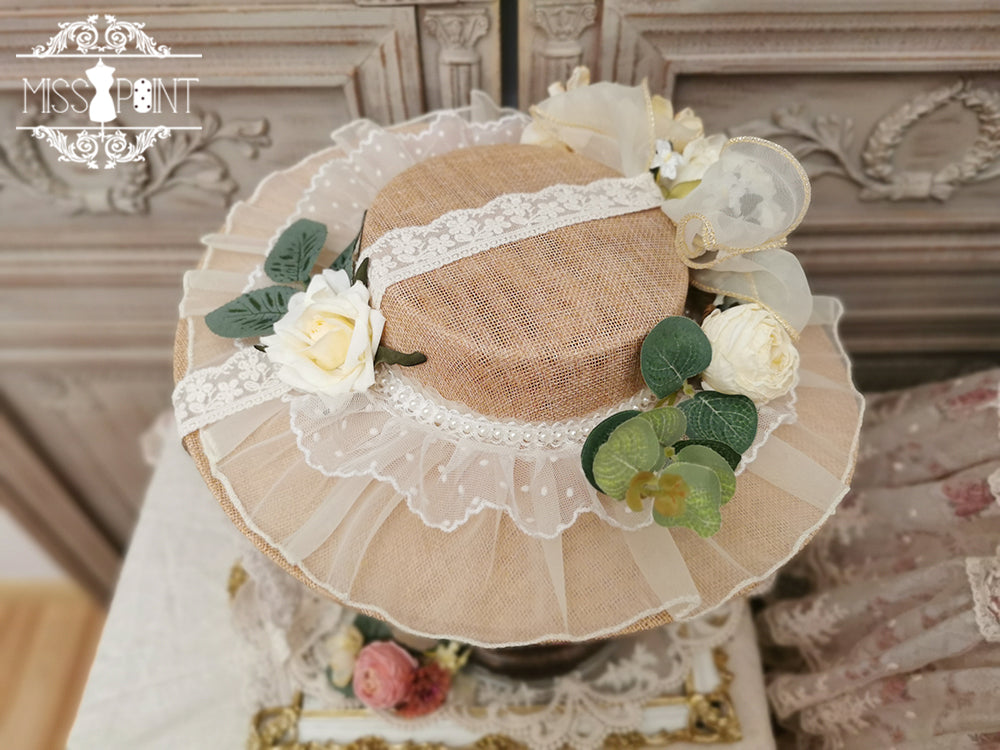 Miss Point - Woody Rose - Elegant Flower Lolita Hat