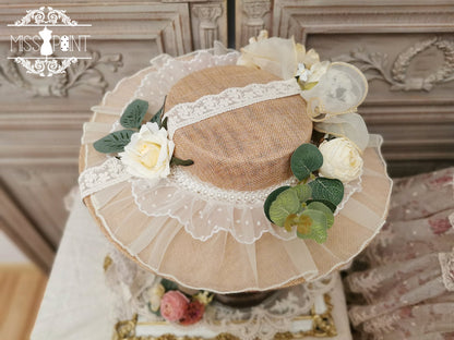 Miss Point - Woody Rose - Elegant Flower Lolita Hat