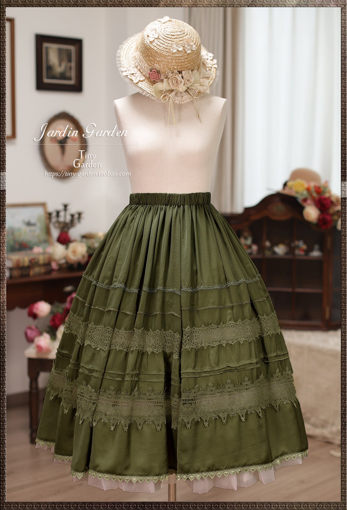 Tiny Garden - Spring Whispers - Elegant Classic Lolita Skirt French Lolita Long SK