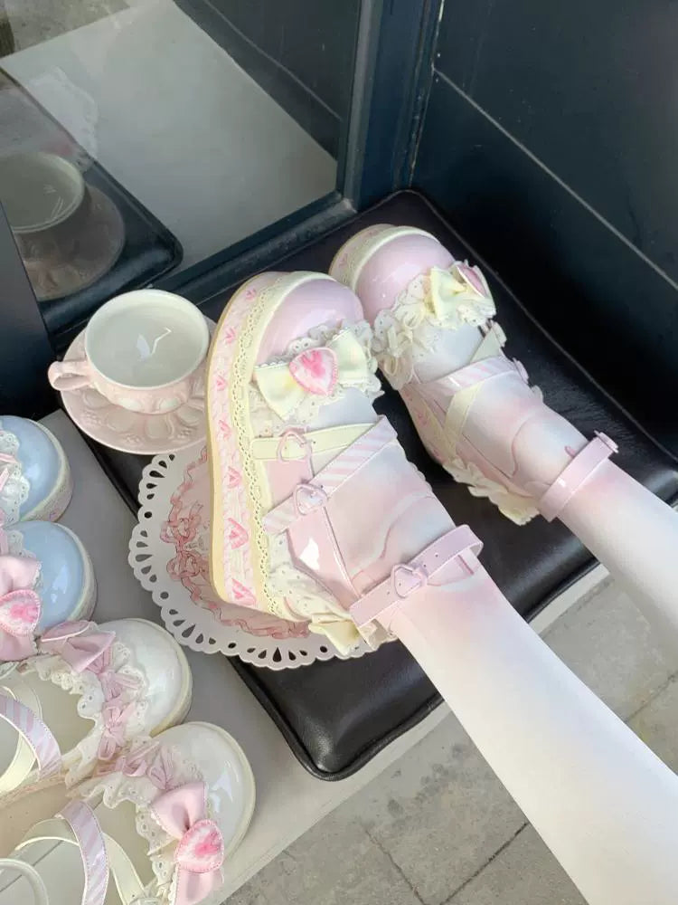 Aimee - Strawberry Limited - Sweet Lolita Platform Shoes Girlish Shoes