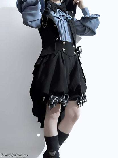 Princess Chronicles - Narrative Rule - Ouji Lolita Shorts Set, Long Vest