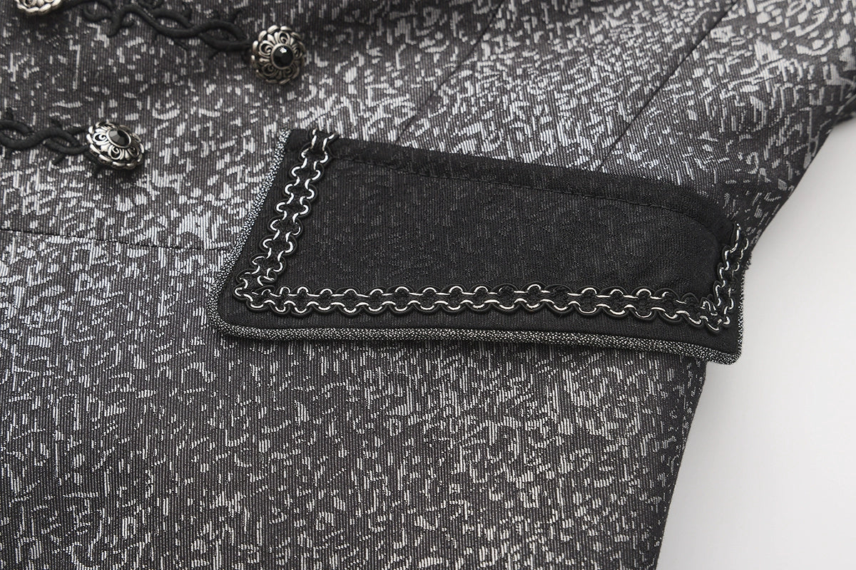 Immortal Thorn - Eternal Displaced Boundary - Ouji Lolita Vest Coat, Detachabl Back Trailing