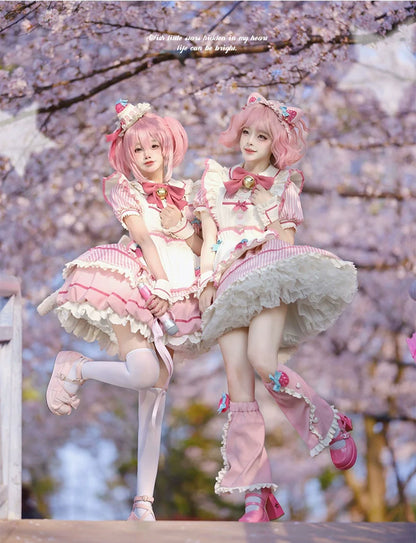 Sakurahime - Berry Bubble - Cute Lolita OP Dress Two Kawaii Styles