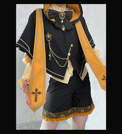 Forest Fluorescent Carps - The Choir of The Church 2.0 - Ouji Lolita Shorts Set in Two Styles