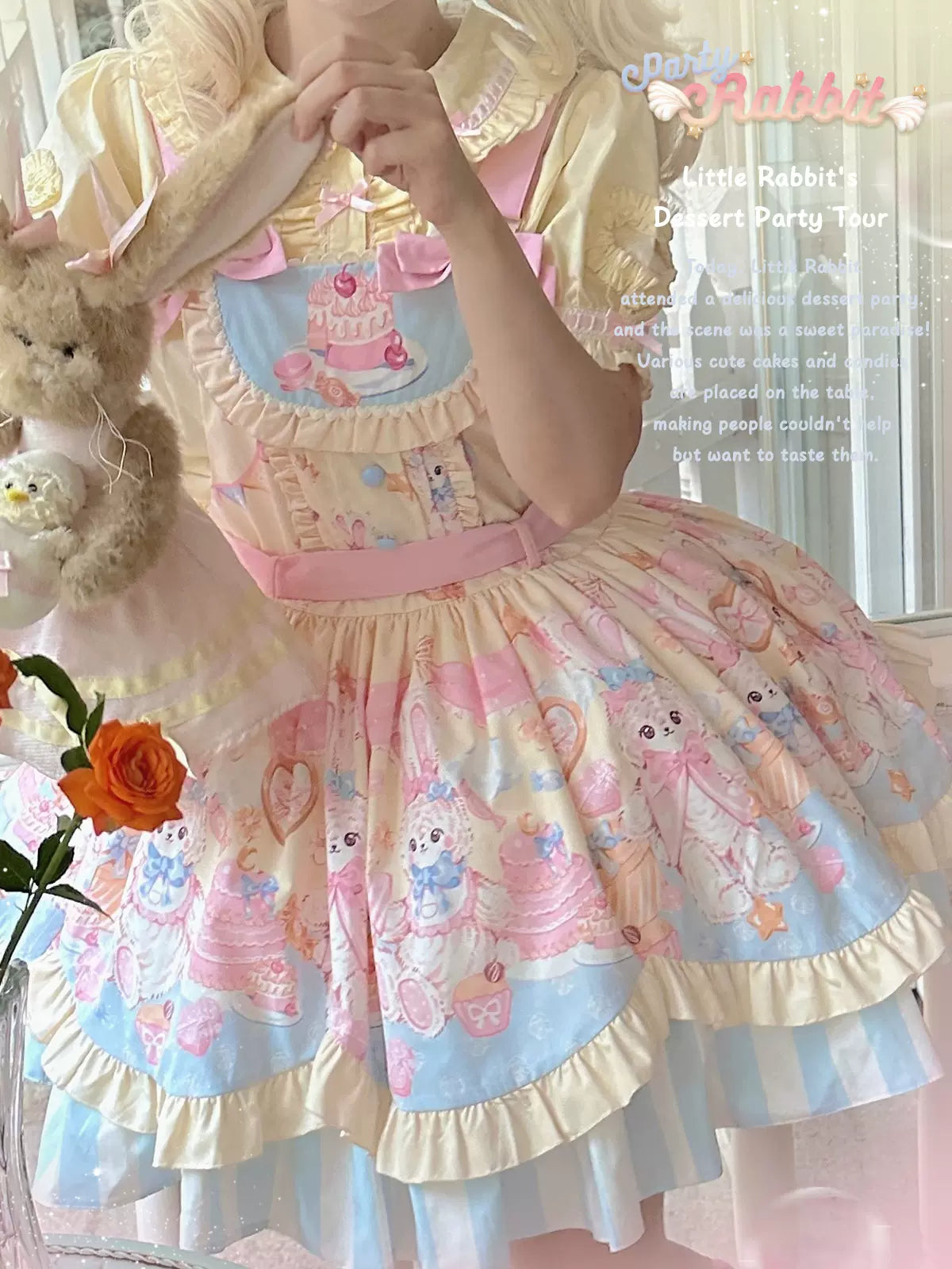 Mewroco - Party Bunny - Sweet Lolita Salopette Cute Daily Lolita Dress