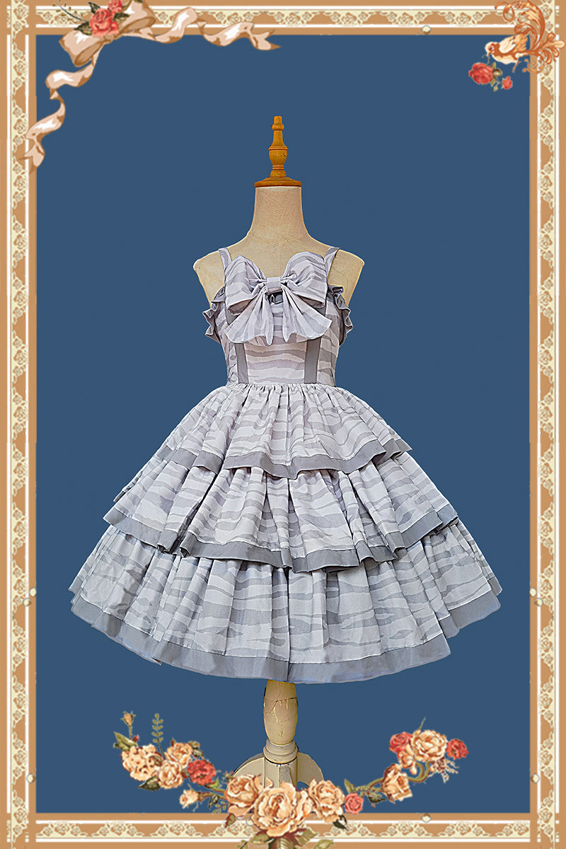 Infanta - Cloth Cat - Kawaii Lolita JSK Multi-Color Tiered Ruffles Dress