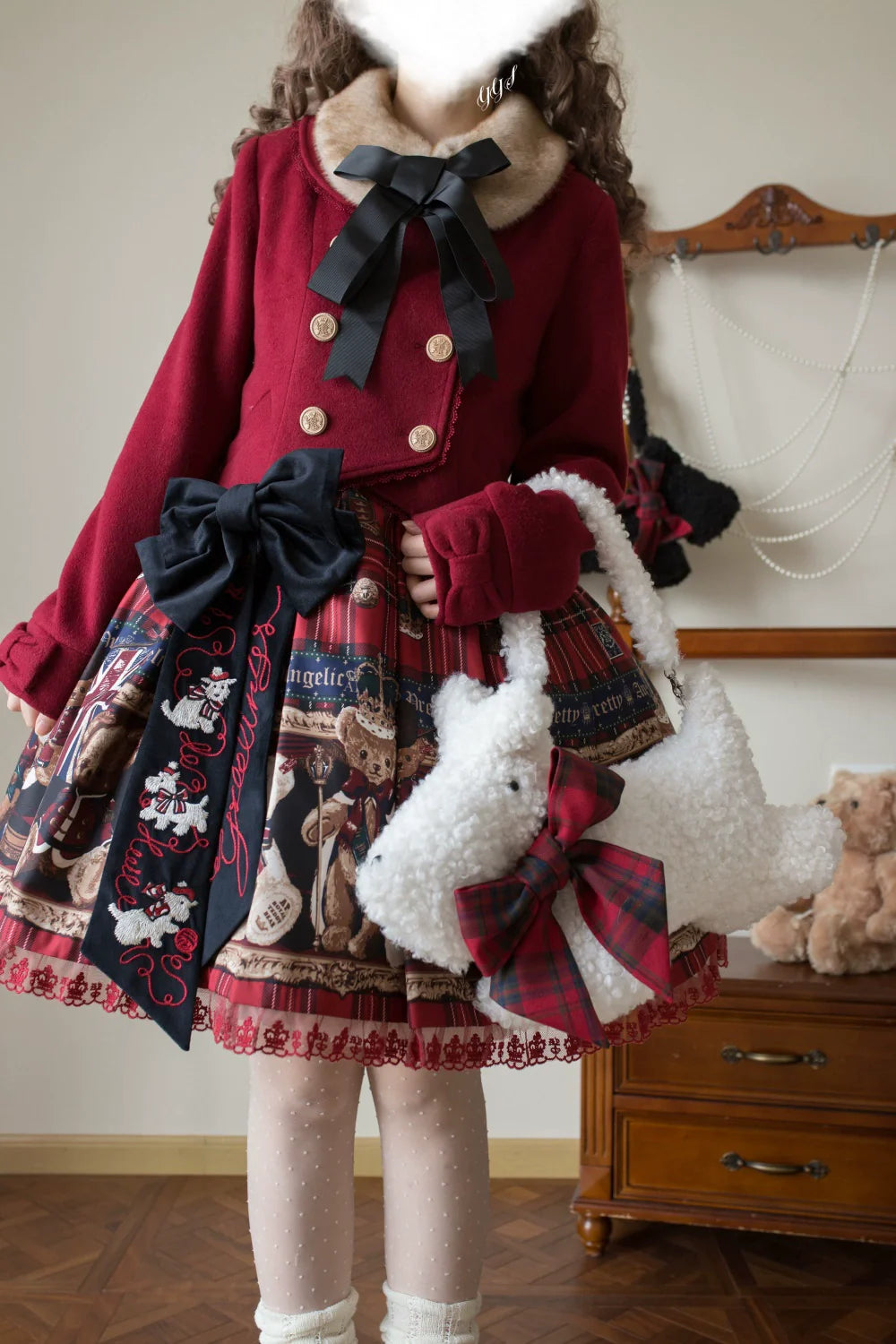 LeMiroir - Winter Solstice - Elegant Lolita Winter Short Coat & SK