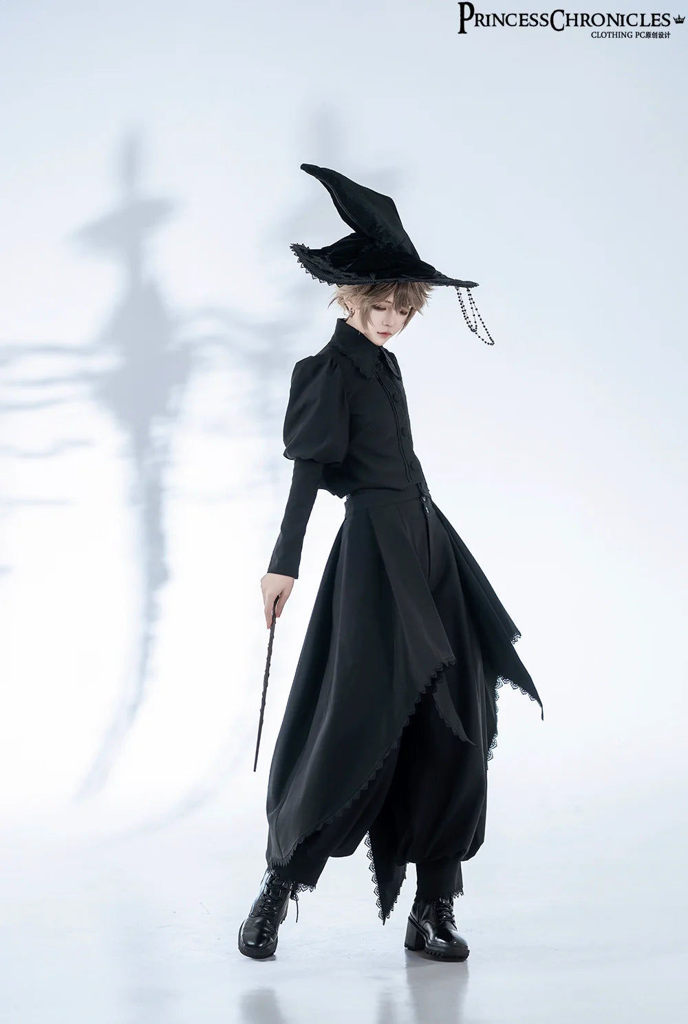 Princess Chronicles - Sorcerer's law - Retro Gothic Lolita Coat Black Ninth Pants