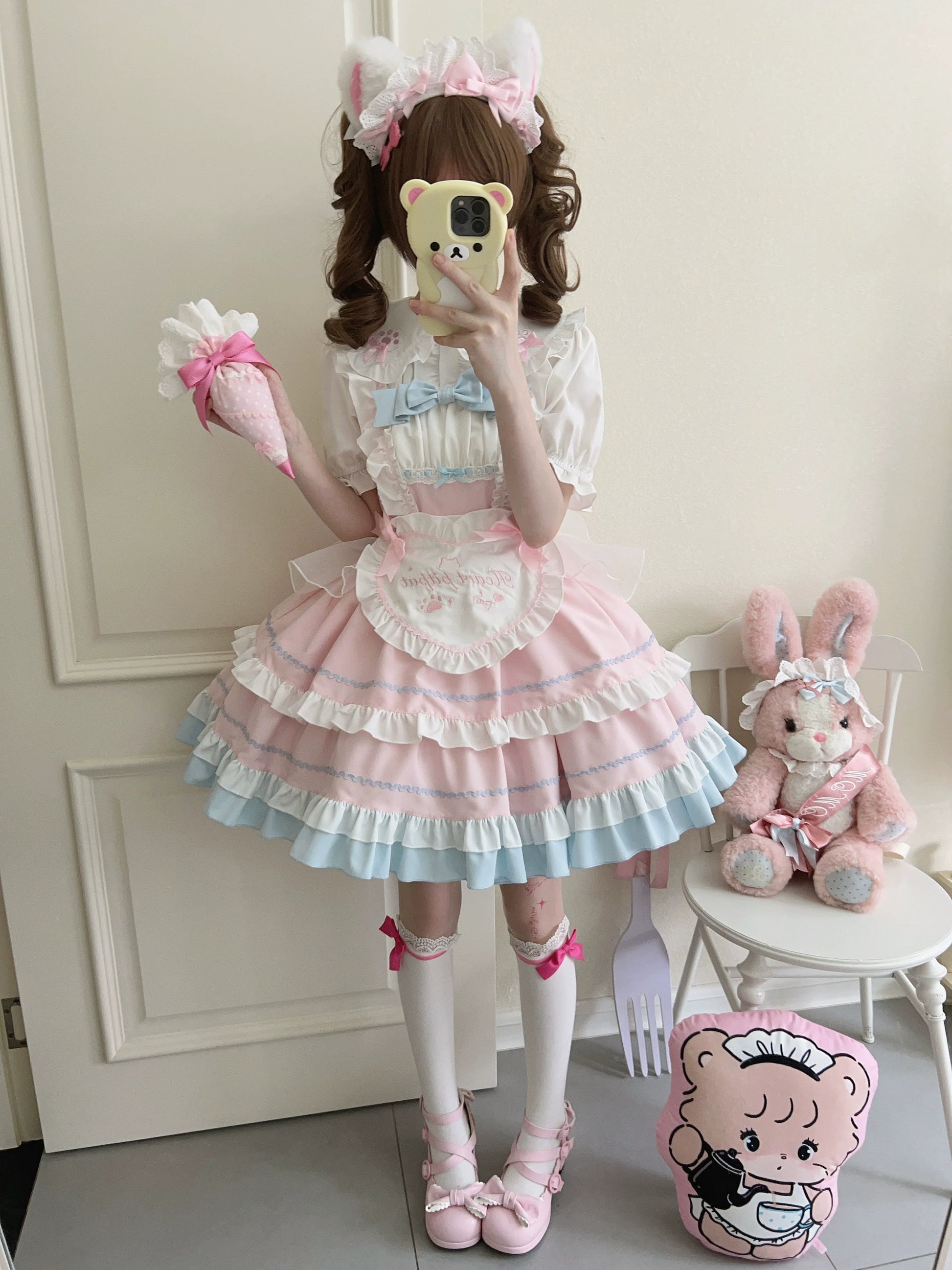Sugar Girl - Cat Ear Tale - Sweet Lolita Jumper Dress Suspender Dress