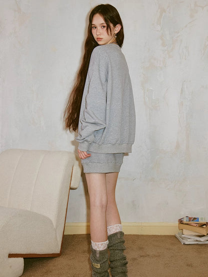 Casual sweatshirt + skirt【s0000007593】