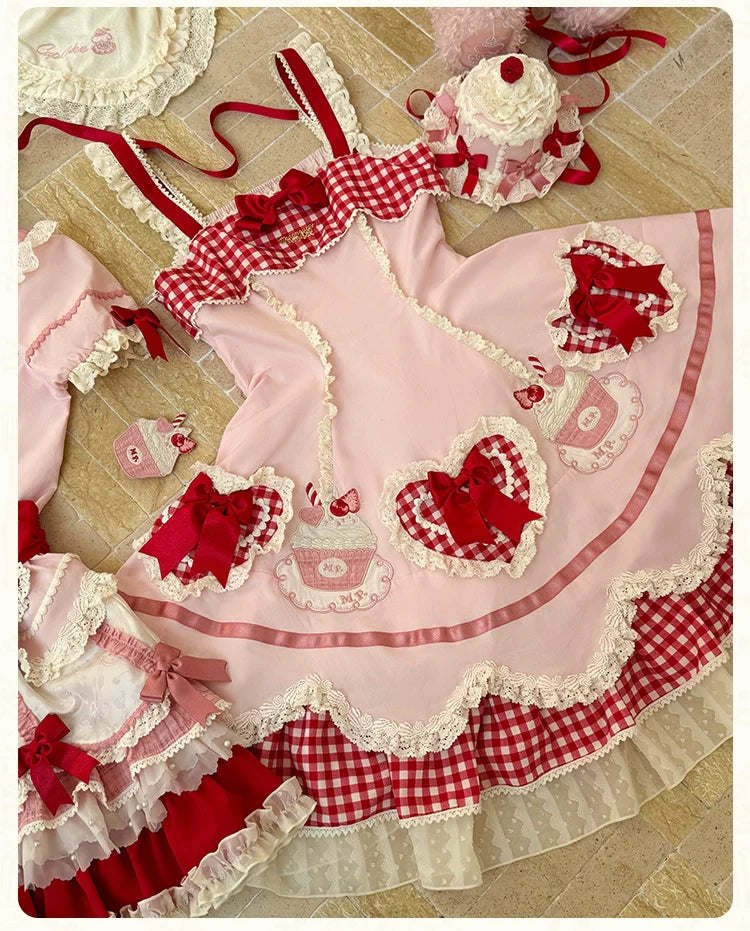 Mademoiselle Pearl - Cup Cake - Sweet Lolita OP Dress Kawaii Lolita JSK SK