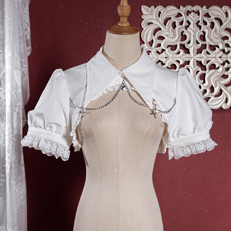 OCELOT - Contract Cross - Gothic Elegant Bubble Sleeve Bolero