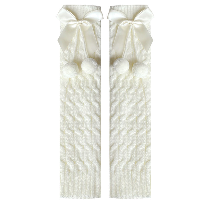 Hua Nai Cat - Cute Lolita Leg Warmers Winter Knitted JK Pile Socks
