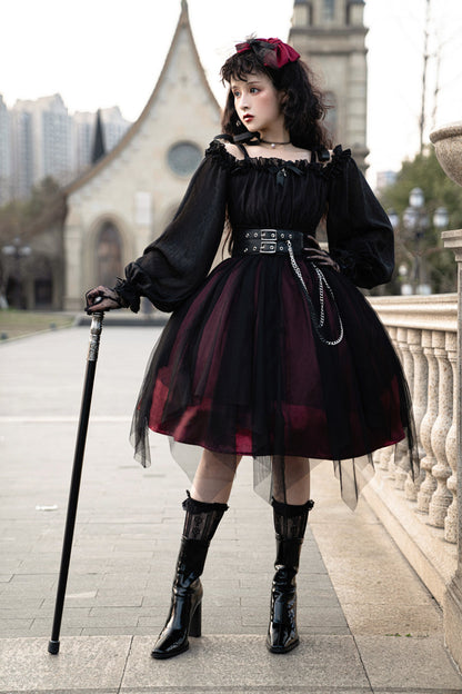 Your Princess - Gothic Lolita High Waist Black Dress