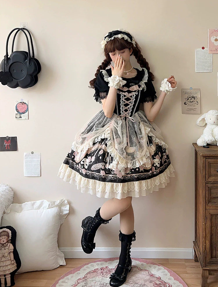Sweet Date - Wedding Lolita Dress Bridal Elegant Retro JSK Daily Lolita Shirt