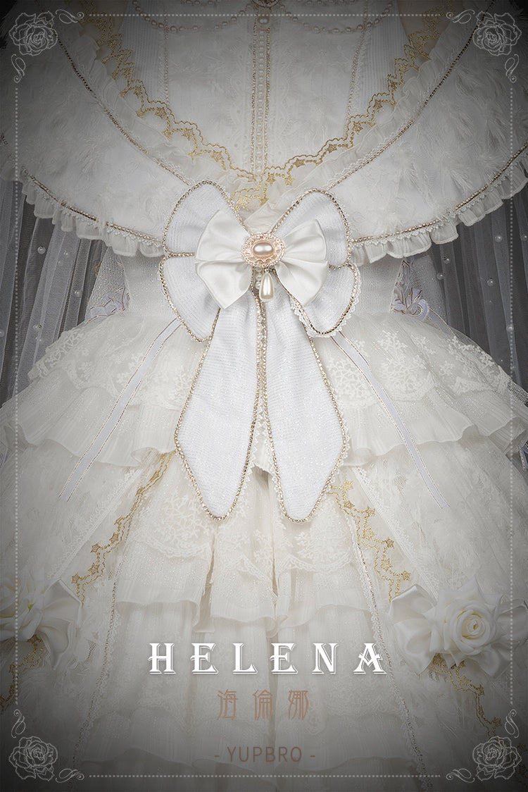 Youpairui - Helena - White and Black Lolita Tea Party JSK Suit