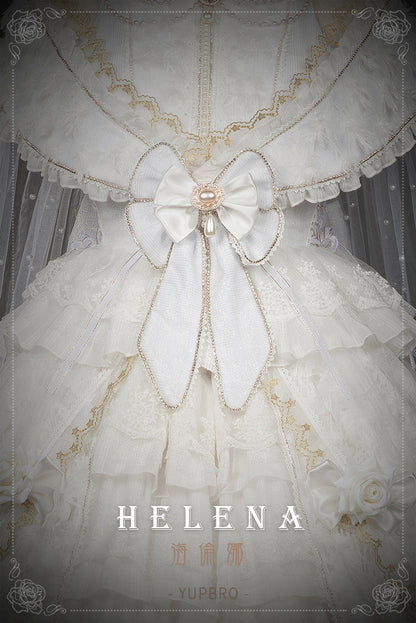 Youpairui - Helena - White and Black Lolita Tea Party JSK Suit