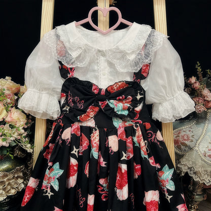 DMFS - Sweet Lolita Shirt Cotton Lolita Blouse Doll Collar
